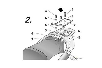 SHAD Support top case moto  Yamaha FJR 1300 (01 &agrave; 05)