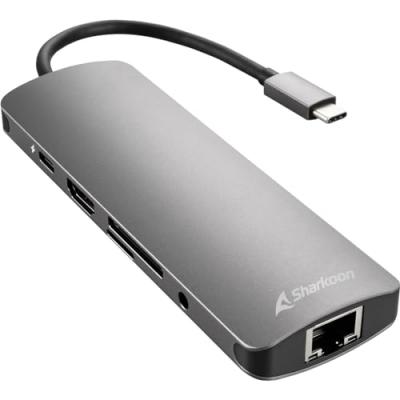 SHARKOON  3xusb C/hdmi/rj45 Hub Noir