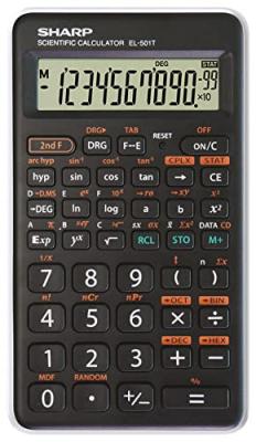Sharp el-w506t calculatrice poche calculatrice à écran noir, gris