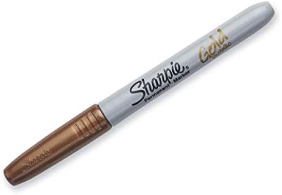 SHARPIE Marqueur permanent  FINE - Pointe fine - Colors m&eacute;tallique : or