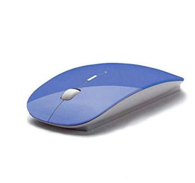 GENERIQUE Souris Ultra Plate pour MACBOOK Sans Fil USB Universelle Capteur Optique 3 Boutons Couleurs (BLEU)