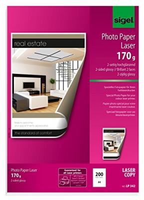 SIGEL  Lp342 Papier Photo Laser/Copieur, A4, 170 G, 200 Feuilles