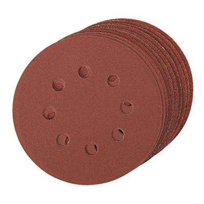 SILVERLINE Lot de 10 disques abrasifs auto-agrippants perfor&eacute;s 125&nbsp;mm 