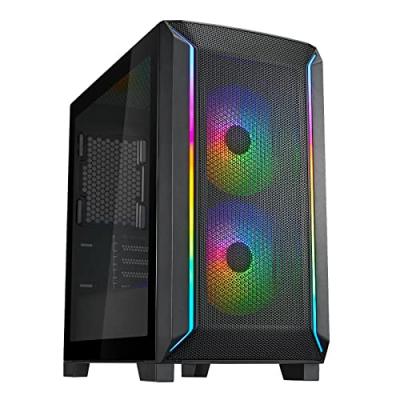 SILVERSTONE  fara 312 micro-atx-geh&auml;use, tempered glass - schwarz