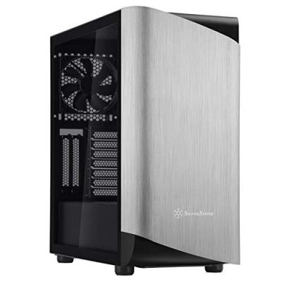 SILVERSTONE  SETA A1 Midi Tower Noir, Argent, Moyenne tour