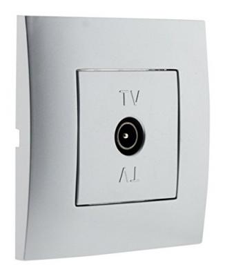 SIMPLEA  Prise TV pr&ecirc;t &agrave; poser - Silver - 