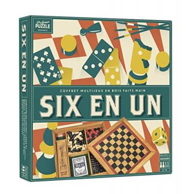 PROFESSOR PUZZLE GAMES Coffret multi-jeux six en un en bois Multicolore Professor Puzzle