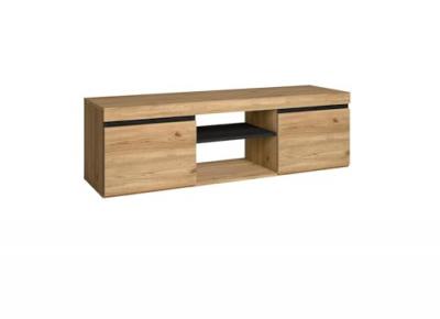 SKRAUT HOME  Meuble TV NATURALE Ch&ecirc;ne/Noir 140x40x41cm