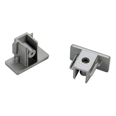 SLV  - Embouts pour Rail 1 allumage 230v; Gris Argent; 2 Pieces