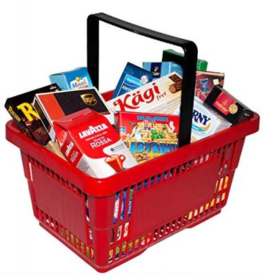 SMALL FOOT  - 9546 - Panier &agrave; provisions- Rouge avec Contenu
