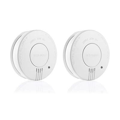 SMARTWARES Pack de 2 d&eacute;tecteurs de fum&eacute;e pile 5 ans, norme NF