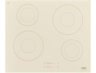 SMEG  Plaque induction SI2641DP, 4 foyers, verre c&eacute;ramique cr&egrave;me