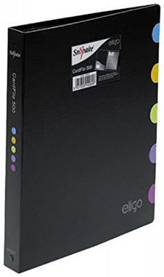 GENERIQUE Classeur A4 4 anneaux 25 pochettes pour 500 cartes de visite