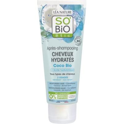 LEA NATURE SO BIO ETIC So'bio Etic Apr&egrave;s-shampooing cheveux hydrat&eacute;s coco - Le tube de 200 ml
