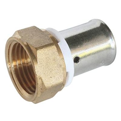 SOMATHERM  - Raccord &agrave; sertir - Femelle 15/21 - per &Oslash;16 - chrome