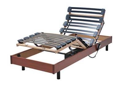 VENTE UNIQUE Sommier relaxation &eacute;lectrique flexpur 80x200 / merisier