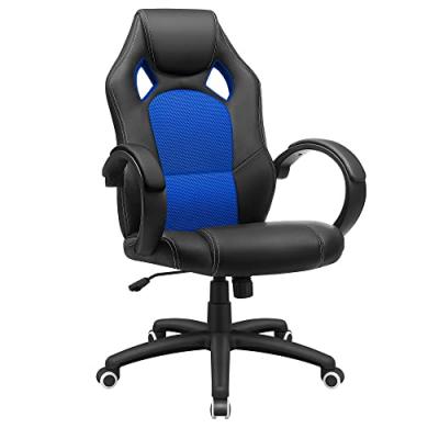 SONGMICS Fauteuil de bureau noir bleu