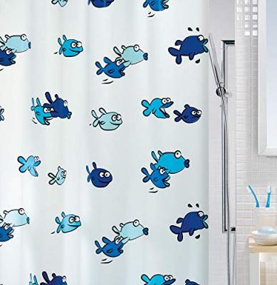 SPIRELLA Rideau de douche peva hugo 180x200cm Bleu & Blanc - Bleu - 