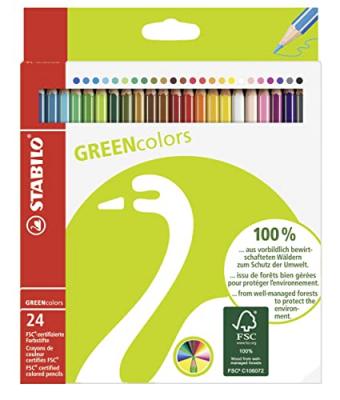 STABILO  Crayon de couleur GREENcolors, &eacute;tui carton de 24