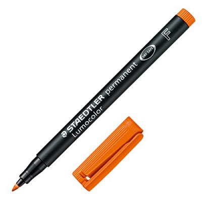 STAEDTLER  - LumoColor 318 - Feutre Permanent Pointe Fine 0,6 mm Orange