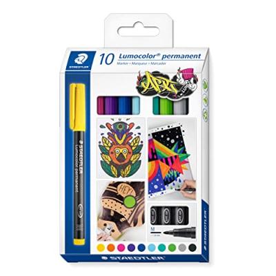 STAEDTLER  Lumocolor 317 M Felt Pens 1 Mm 10 Units Multicolore