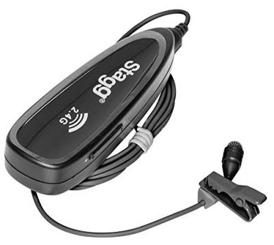  Stagg SUW 12L - Pack microphone lavalier sans fil (avec &eacute;metteur et r&eacute;cepteur) 