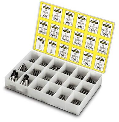 STANLEY  1 68 741 Coffret de 200 embouts Pozidriv /Phillips/ Fendus