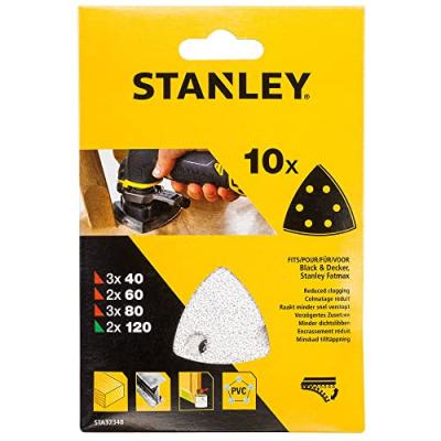 STANLEY  schleifpapiersortiment sta32348 xj - 10 pi&egrave;ces