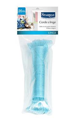 STARWAX Corde &agrave; linge 20m - bleu - 