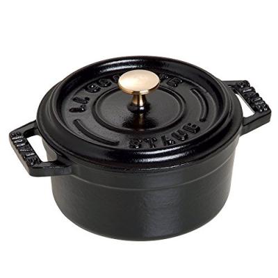 STAUB  Mini Cocotte en Fonte, Ronde, &Oslash; 10 cm, 0,25 L, Noir Mat