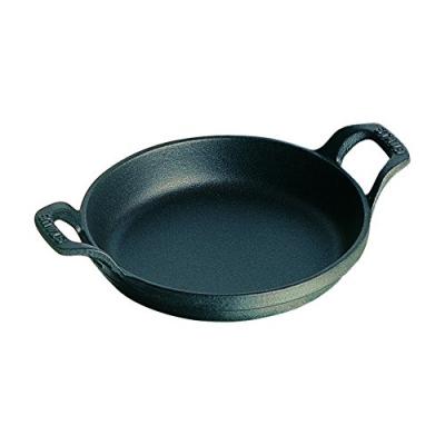 STAUB  Plat Empilable en Fonte, Rond, &Oslash; 16 cm, 0,40 L, Noir Mat