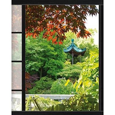 PLAGE  sticker fenetre trompe l'oeil adh&eacute;sive - akita60x75 cm