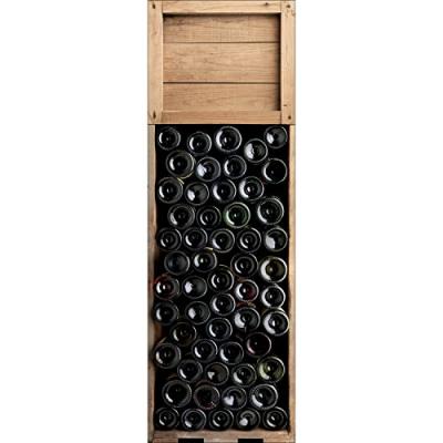 PLAGE Sticker Vin pour R&eacute;frig&eacute;rateur, Cave &agrave; Vin, R&eacute;serve, Caisse en Bois, 59,5 cm X 180 cm - Autocollant Vin pour R&eacute;frig&eacute;rateur, Cave &agrave; Vin, R&eacute;serve 