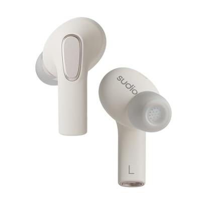 SUDIO Ecouteurs intra-auriculaires sans fil Bluetooth  E3 avec r&eacute;duction de bruit Blanc