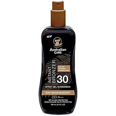 AUSTRALIAN GOLD Sunscreen SPF30 spray gel with instant bronzer 237 ml