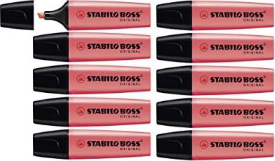 STABILO  BOSS ORIGINAL marqueur 1 pi&egrave;ce(s) Pointe biseaut&eacute;e Rouge