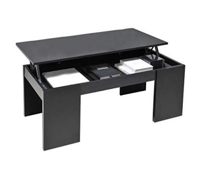 Table basse relevable bois noir newton