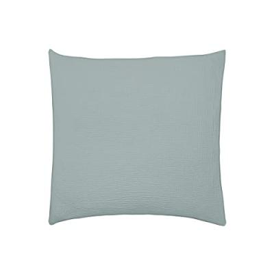 ESSIX Taie d'oreiller en gaze de coton lav&eacute;e Tendresse Celadon 65x65 cm