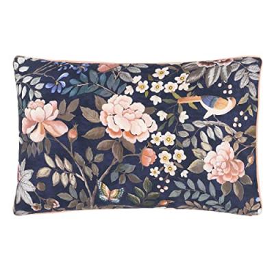 DESIGNERS GUILD Taie d'oreiller imprim&eacute;e en satin de coton, Porcelain de Chine