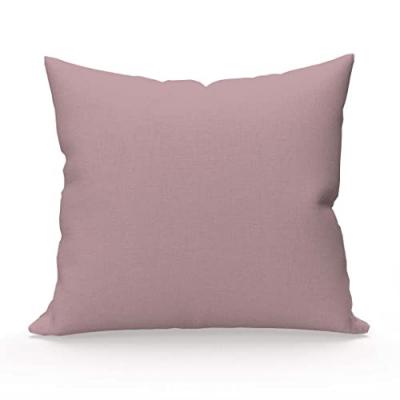 SOLEIL D OCRE Taie d'oreiller en coton 57 fils 63x63 cm uni vieux rose, par Soleil d'ocre
