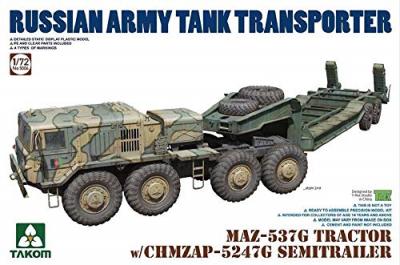 Maquette Takom MAZ-537G Tracteur avec semi-remorque CHMZAP-5247G-1/72