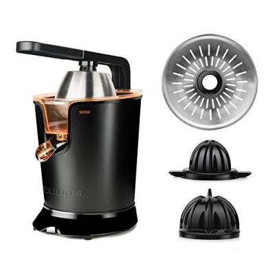 TAURUS Presse-agrumes &agrave; levier  Easy Press 600 W Noir et orange 