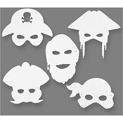 ART COMPANY Creotime masques de pirates h : 16-26 cm l : 17,5-26,5 cm 16 pi&egrave;ces