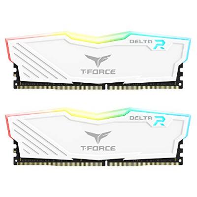 TEAM GROUP T-Force Delta RGB - 2 x 16 Go - DDR4 3200 MHz CL 16 - Blanc