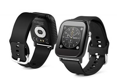 TECHNAXX Montre Connect&eacute;e TX-SW6HR 1.3 Bluetooth MultiSports iOS Android Noir