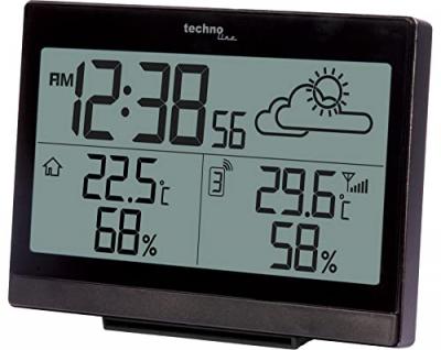 TECHNOLINE Techno Line - Station m&eacute;t&eacute;o radiopilot&eacute;e ws 9252 noir - noir