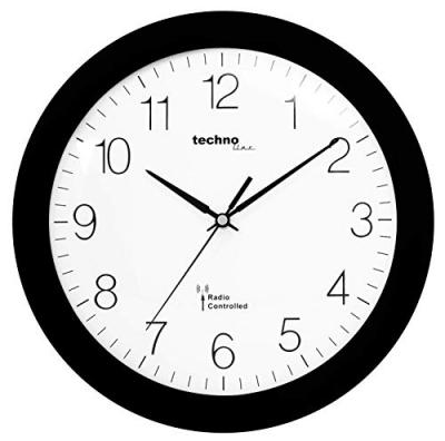 Technoline WT 8000 Horloge murale Radio Pilotee Noir