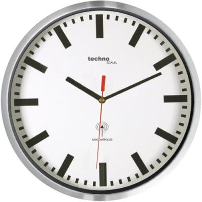 WT8990 radiopilot&eacute;(e) Horloge murale 30 cm x 5 cm argent (m&eacute;tallis&eacute;)