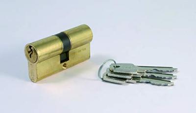 TESA ASSA ABLOY Cylindre 2 entr&eacute;es vari&eacute; laitonn&eacute; - 35 x 35 mm - TE5 - Tesa