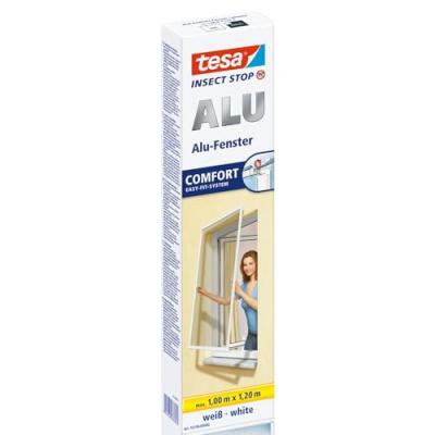 TESA   grille anti-mouche alu comfort fen&ecirc;tre, 1,00 m x 1,20 m noir